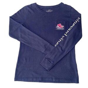 Vineyard Vines Winter Sledding Navy Long Sleeve Tee Shirt Size XXS #1511